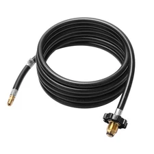 12ft RV Propane Hose for Gas Grill, Camping RVs, Propane Fire Pit, Turkey Fry...