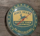 Vintage John Deere Tractor 12" Round Glass Thermometer Four Legged Barn Find JD — photo 2