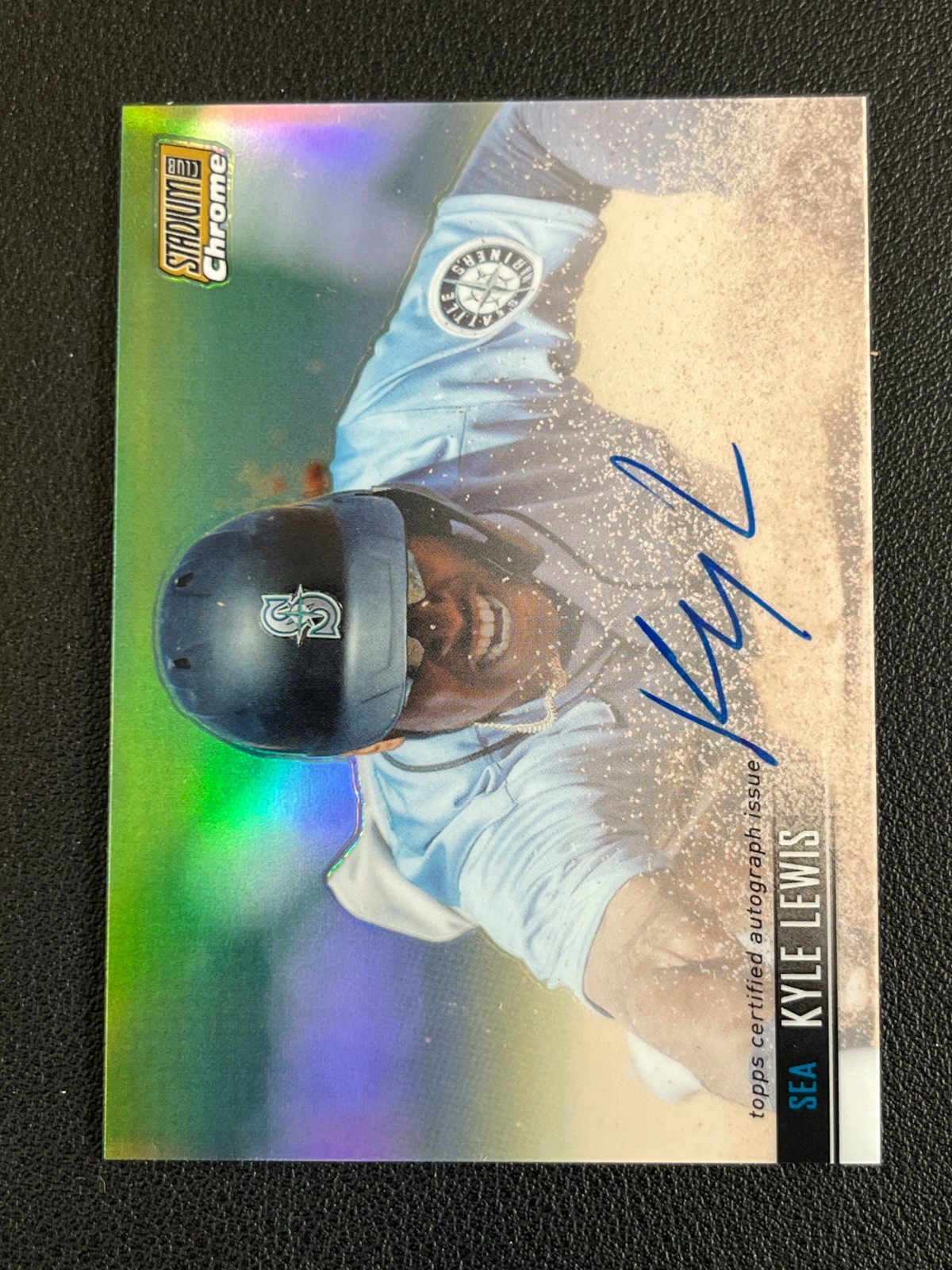 Kyle Lewis 2021 Topps Stadium Club Chrome Auto Gold Refractor /50 Mariners 