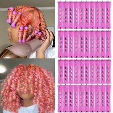 Perm Rods Set for Natural Hair, 40Pcs Plastic Cold Wave Rods, Heatless Perming R