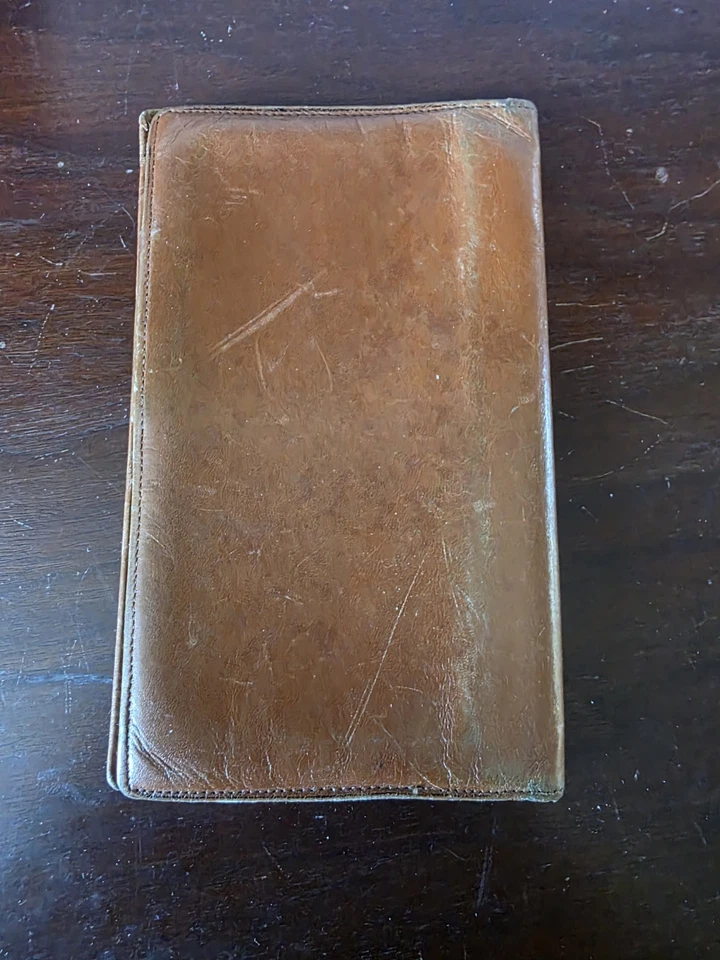 Lote de 2 fundas de cuero vintage para un cuaderno, planificador o pasaporte. Foto 4 de 4
