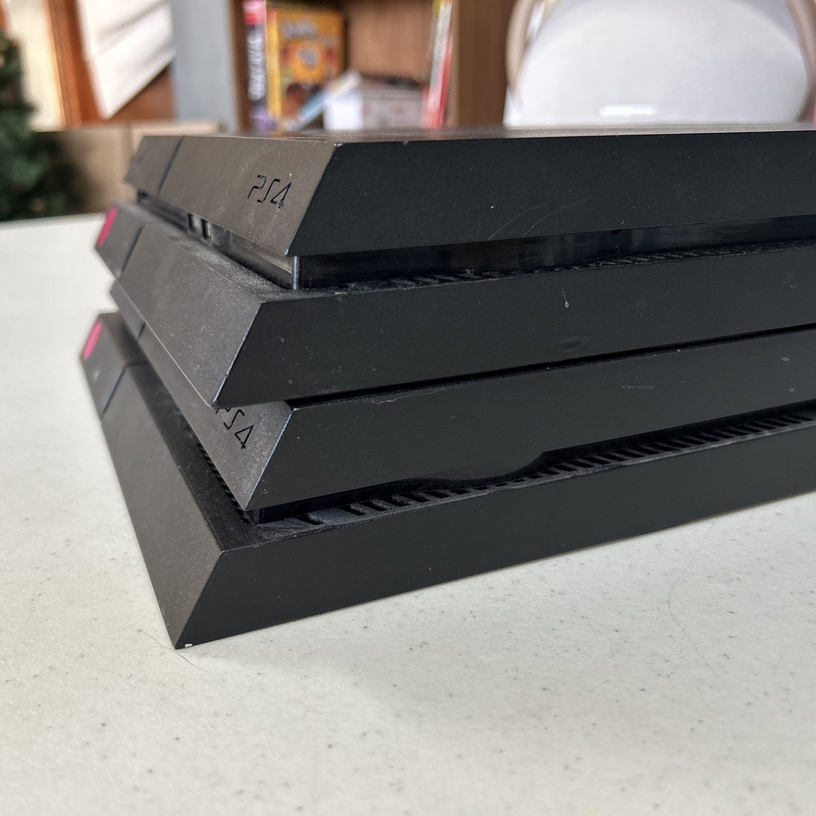 Lot Of 2 Defective Sony PlayStation 4 PS4 Black System Console Only For Parts