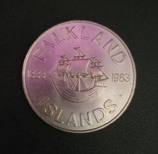 1983 Falkland Islands 150th Anniversary 50 Pence Commemorative Coin