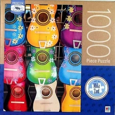 Mexican Guitars Mila Zad 1000 pc Jigsaw Puzzle 27" X 20" Milton Bradley