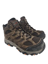 Merrell Mens Moab 2 Ventilator Mid Waterproof Comp Toe CSA Work Boot Brown 7.5W