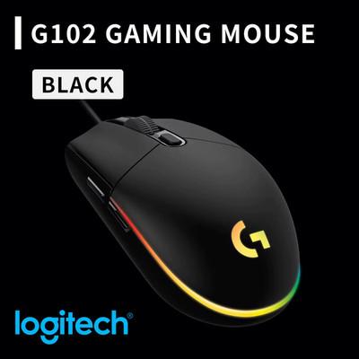 G203//G102 Wired Mouse for Gaming 200-8000 DPI LIGHTSYNC RGB 6 Buttons 1Ms Respo