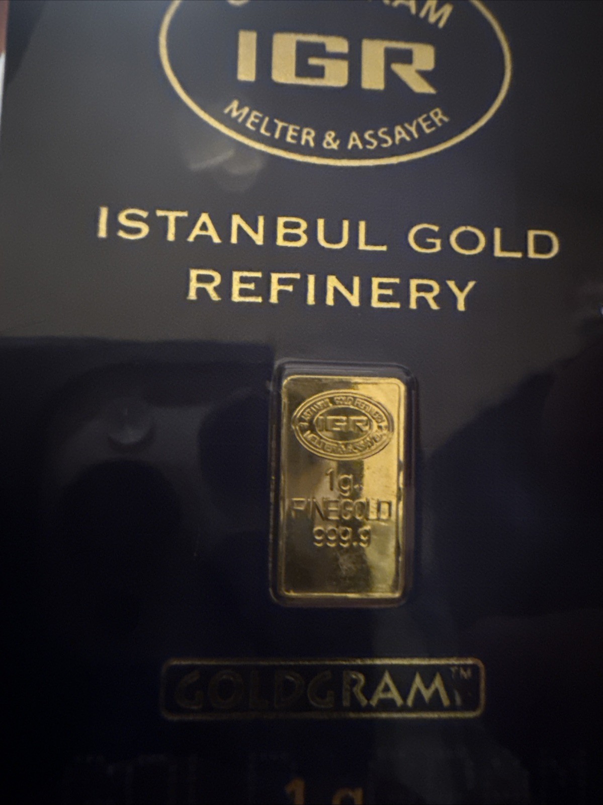 1 gram IGR .9999 Fine Gold Bar - Istanbul Gold Refinery - Sealed Assay