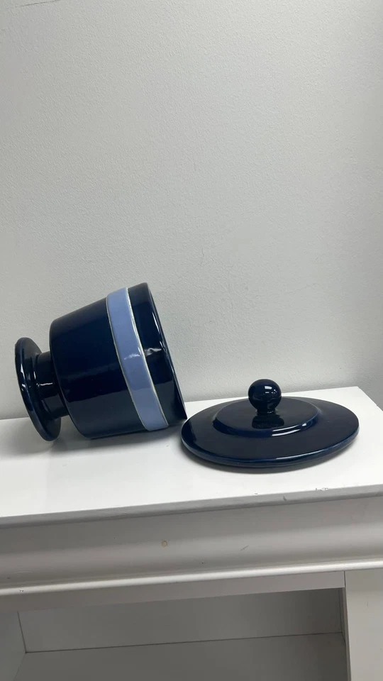 Navy and Denim Polar Vase Medium - Image 4 of 4