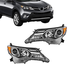 For 2013 2014 2015 Toyota Rav4 Pair Halogen Headlight Chrome Housing Headlamp Le For 2013 2014 2015 Toyota Rav4 Pair Halogen Headlight Chrome Housing Headlamp Le