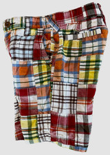 2010 OLD NAVY BOYS Mixed Plaid Madras Patchwork Bermuda Trouser Shorts 5 Yrs