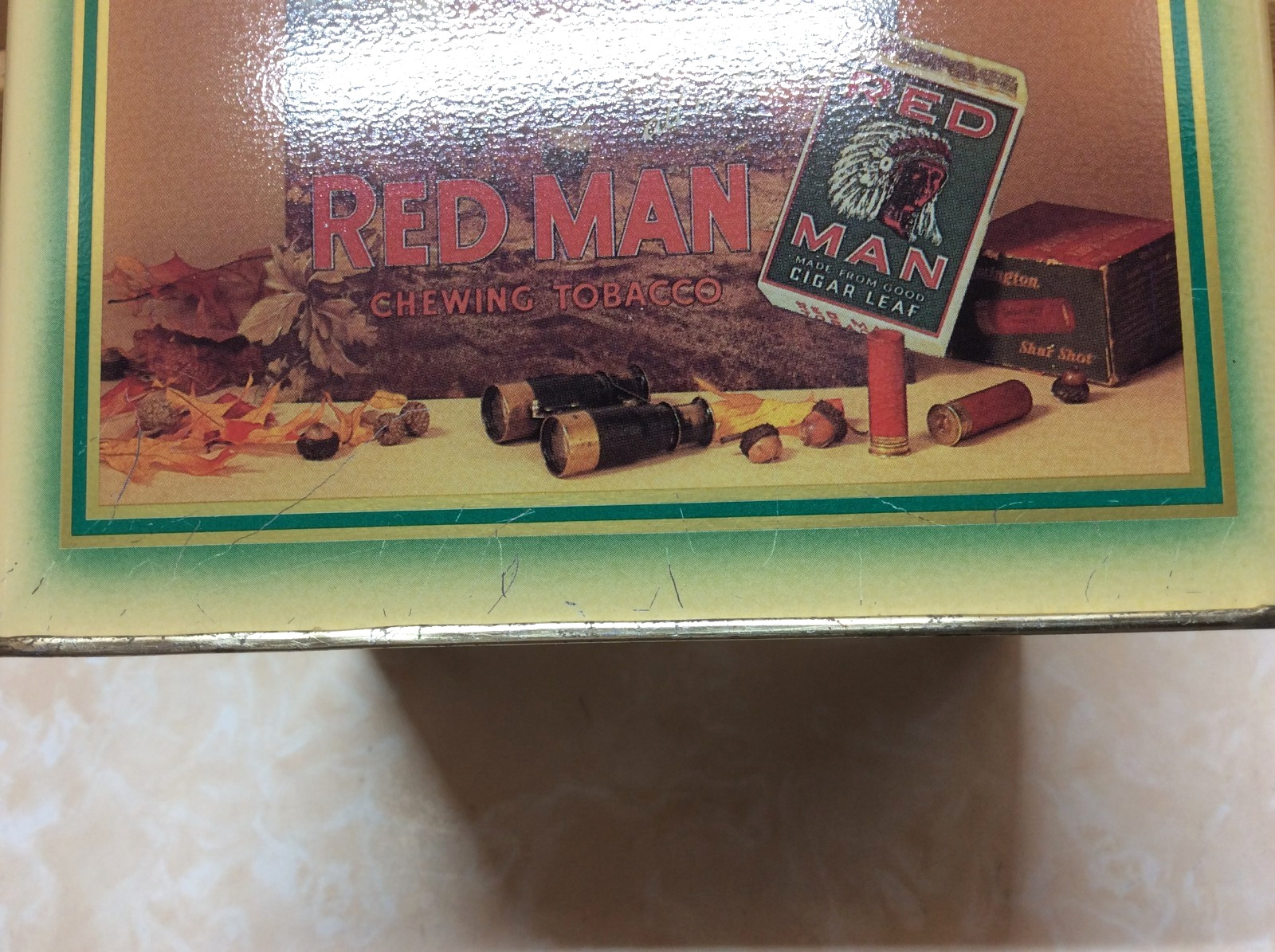 VINTAGE 1989 RED MAN TOBACCO COLLECTORS TIN  LIMITED EDITION         "READ INFO"