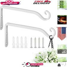 Sleek 10 Inch Rust-Resistant Plant Hanger 2-Pack for Stylish Hanging Displays