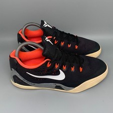 Nike Kobe 9 EM Low Black Orange Basketball Shoes 653593-001 Men's Sz 6.5