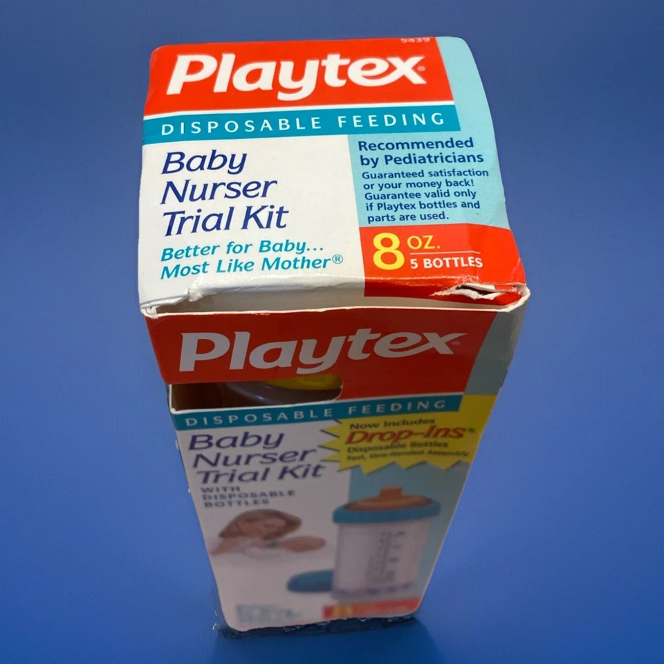 🍼Biberón de colección Playtex Orig Nurser FLATTopple Drop-In8oz ENVÍO GRATUITO🍼Amarillo Foto 2 de 4