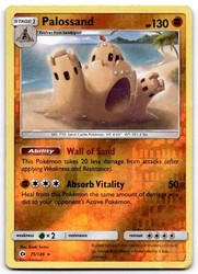 Palossand 75/149 Reverse Holo Rare Sun & Moon Base Set