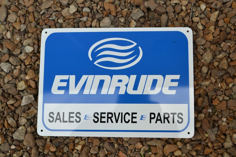 Evinrude Service Sales Sign Marina boat outboard motor