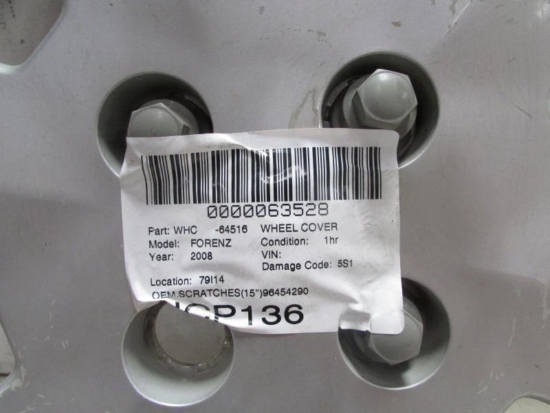 06 07 08 SUZUKI FORENZA OEM Wheel Cover 6 Spoke 15'' - Image 3 of 3