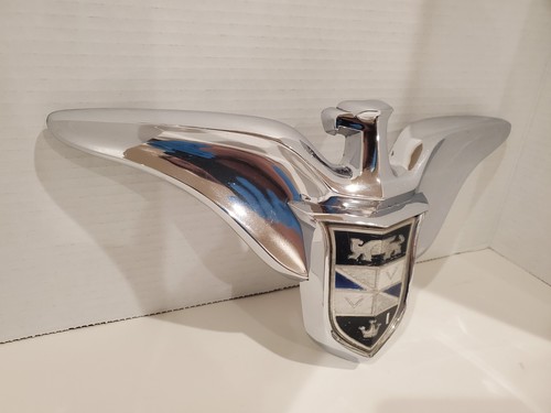 1955 1956 Chrysler Imperial Header Grill Trim Emblem 1599125 Very Nice - Picture 5 of 13