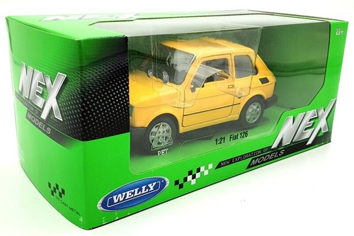 Welly Nex escala 1/21 diecast 24066W-YL - Fiat 126 - amarillo - Imagen 5 de 5
