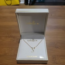 isabella m silver sterling neckless with chains "S"