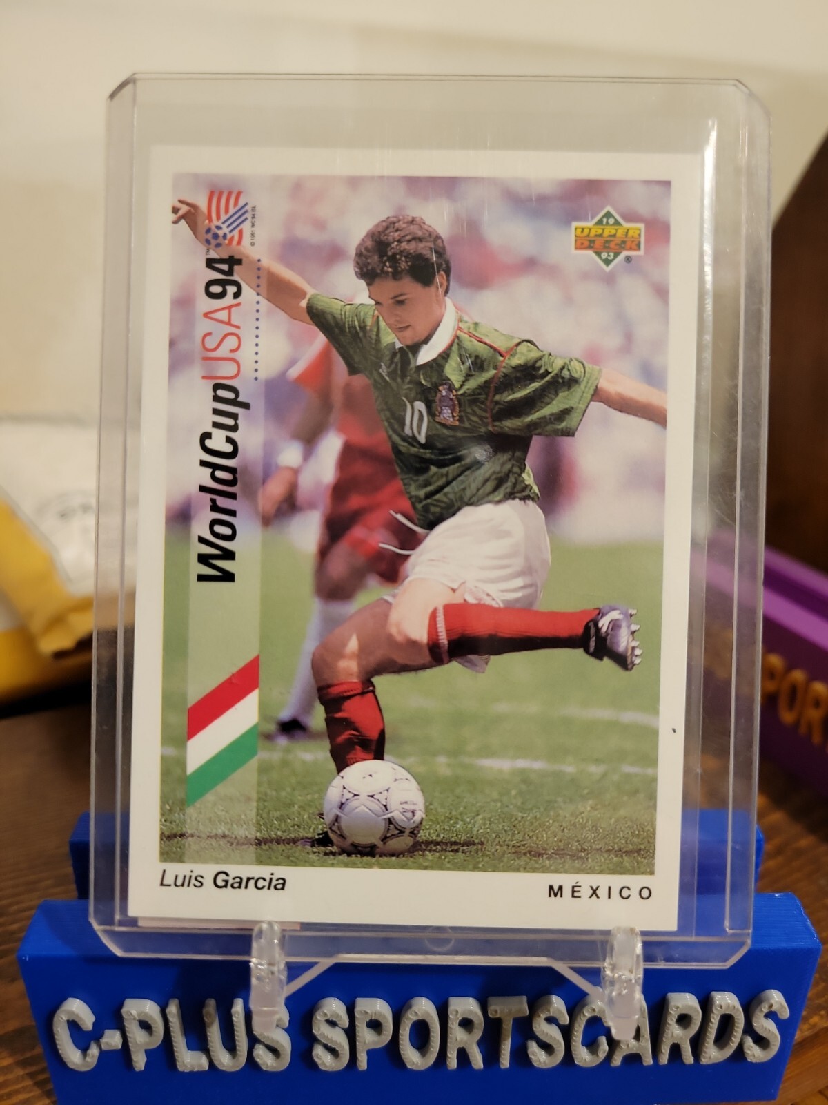 1993 Upper Deck World Cup 94 Preview English/Spanish Promo Luis Garcia #WC-P6