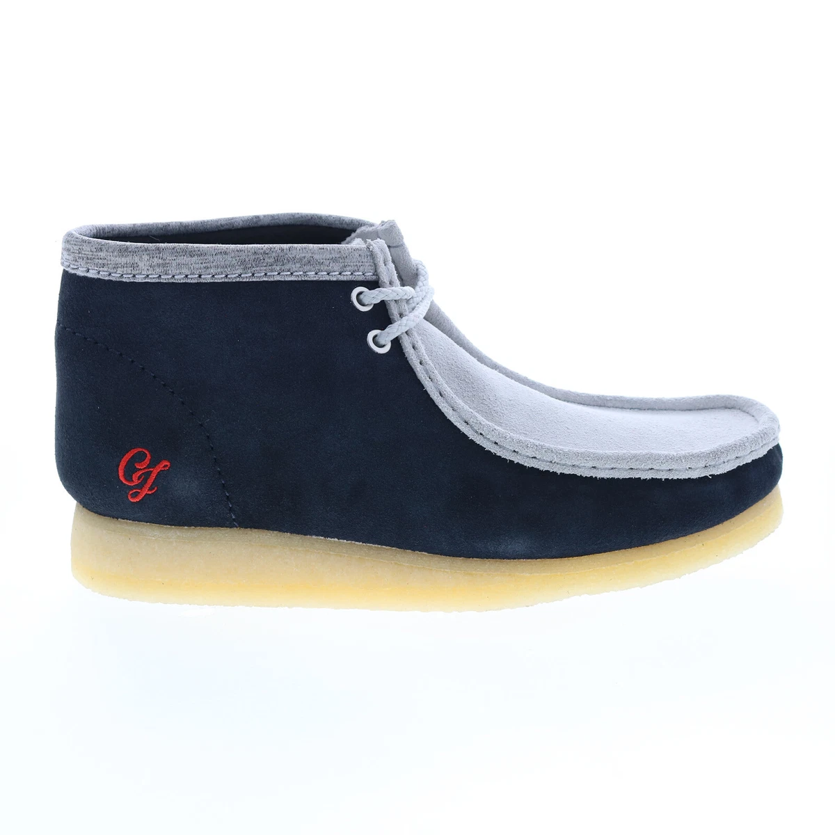 Navy blue suede wallabees sale