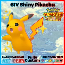 PIKACHU ✨SHINY✨/Non-Shiny 6IV Pokemon SCARLET and VIOLET Competitive VGC 23 EVs