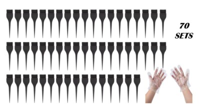 70 Haarfärbe Pinsel & Handschuh Set Bleichen Färben Salon Kamm Tönen UK