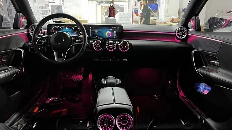 APP Control Air Vent Ambient Light Fits For Mercedes-benz W177 A200 A250 A35 - Image 4 of 4