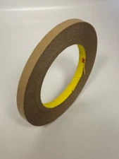 3M 415 Double Coated Polyester Tape, Clear, 3/8 in x 36 yard 4.0 mil (1 roll)