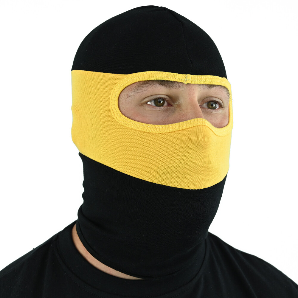 Sturmhaube Balaclava Hooligans Ultras Gelb Schwarz Borussia