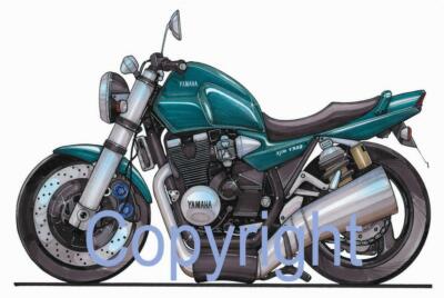 Koolart - Yamaha XJR Motorrad - Tasse - personalisiert mit Namen - 0712