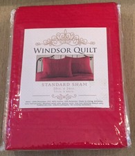 NEW Windsor Quilt standard sham chili pepper red 20" x 26"