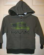Tony Hawk Full Zipper Black Gray Green Hoodie Jacket Boys Size 4 NWT