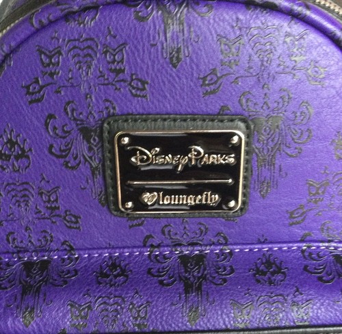 RARE Disney Parks Haunted Mansion Wallpaper OG🖤LOGO LOUNGEFLY Backpack NWT VHTF - Picture 6 of 6