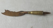 Ancien objet de poilu / tranchée, coupe papier / ouvre lettre, douille, WW1
