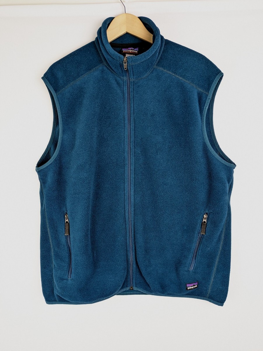 トップス patagonia synchilla fleece vest XXL Patagonia Synchilla Mens XL Teal Blue Fleece Full Zip Up