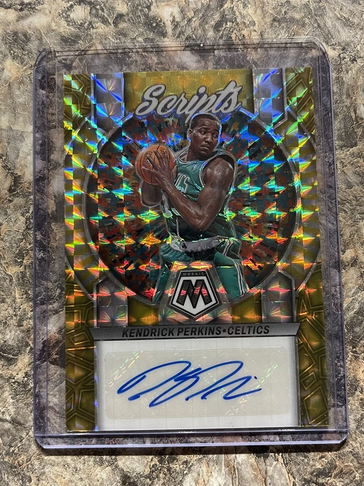 2023 Mosaic NBA Basketball Kendrick Perkins Scripts Gold 03/10 Auto. - Image 3 of 4