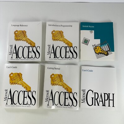 Microsoft Access 5 Books Language Reference Programming User Guides Parts Sealed