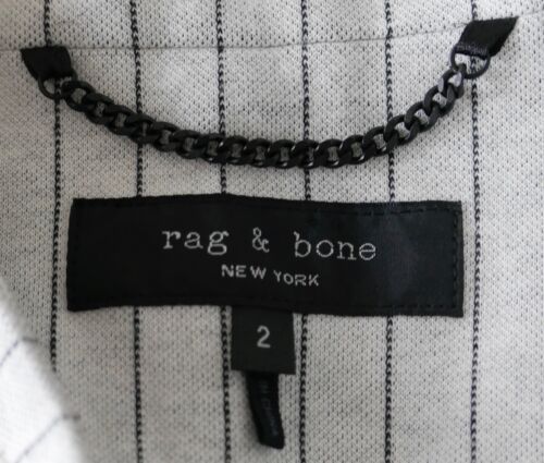 Rag & Bone Slade Grey Pinstripe Blazer Jacket US2/UK6 - Picture 5 of 5
