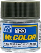 Mr. Hobby C123 Mr. Color Semi Gloss RLM83 Dark Green Lacquer Paint 10ml - US