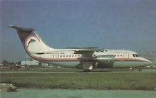 Postcard Airline BRITISH CARIBBEAN BAe 146-100A AeroGem CC7.