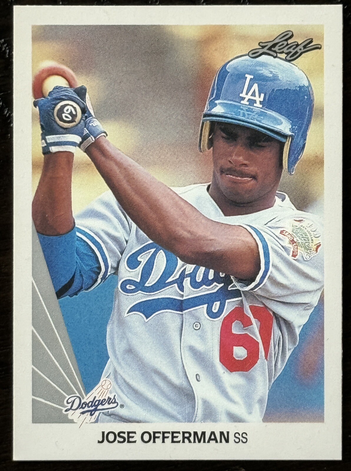 1990 Leaf Jose Offerman Rookie Los Angeles Dodgers #464