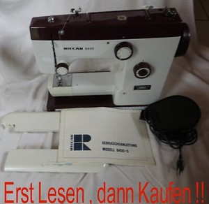 original Riccar 8400 8500 Nähmaschine Stichplatte Nähfuß Spule Greifer Nähpedal