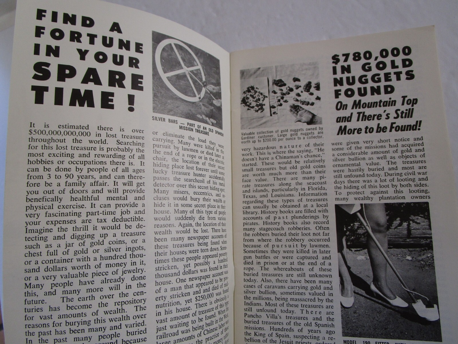 Vtg 1970's Gardiner Electronics Metal Detectors Treasure Hunting Catalog Mailer