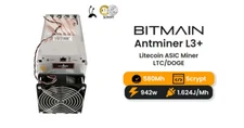 Bitmain Antminer L3+ (504Mh) Miner - Great Working Condition!