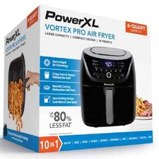NEW PowerXL AF-E6001-L 6-Qt Digital Vortex Air Fryer With 10 Quick-Touch Presets