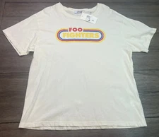 Foo Fighters LetLuv Short Sleeve White T Shirt Evereve Size Medium M Evereve