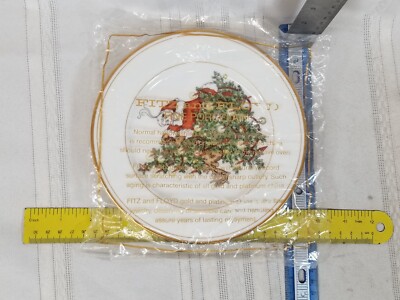 Vintage Fitz and Floyd St Nicholas Salad Plate Made in Japan