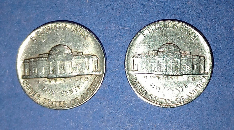 1982 P & D JEFFERSON NICKEL Very Nice Circulated  Coins Free shipping! - Image 2 of 2